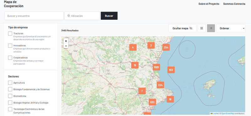 Mapa de Cooperacin e Innovacin de la CV