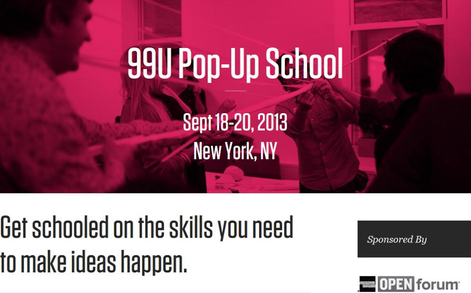 99U Pop Up School 2013 New York