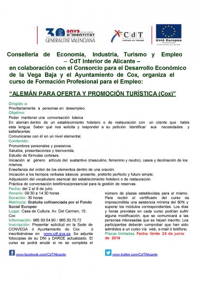 Curso de Alem�n para la oferta y promoci�n tur�stica