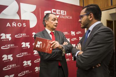 Salvador Navarro, Presidente de la CEV junto a Ral Royo, Presidente de CEEI Valencia