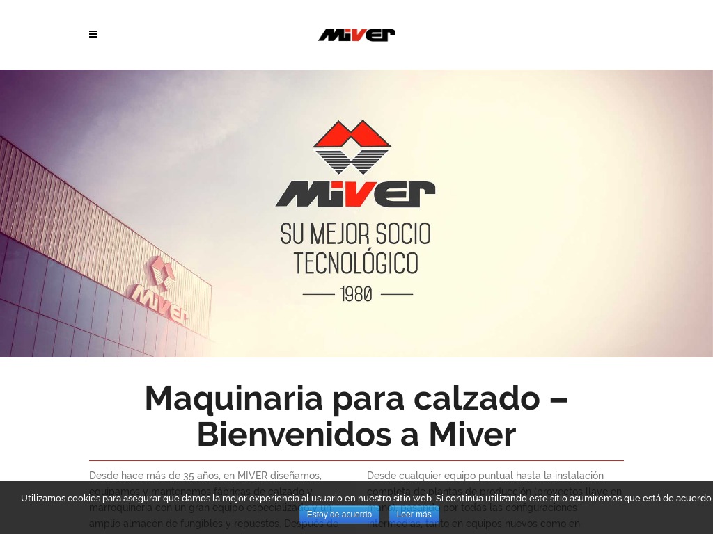 Maquinaria para calzado, reparación, asesoramiento - Miver